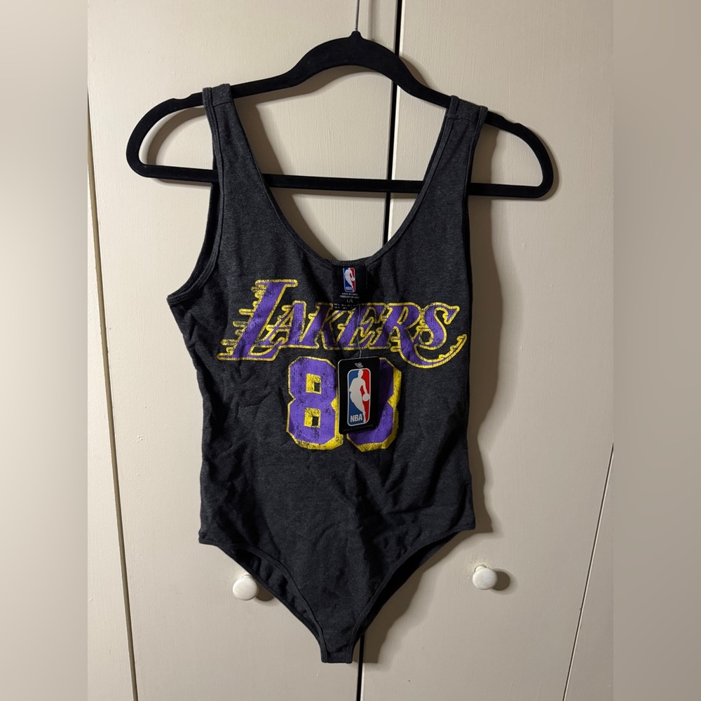 NBA Lakers Charcoal and Purple Tee